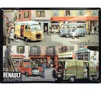 I&S / Les collections rétro IETS15064RA Plaque métal relief 40x30 cm Renault Estafette Renault/Licence of Produit sous licence officielle et/ou design exclusif