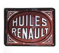 I&S / Les collections rétro IETS15076RC Plaque métal relief 20x15 cm Renault Huiles Renault, Métalisé