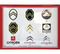 I&S / Les collections rétro IETS15187RA Plaque métal relief 40x30 cm Citroën Citroën Logos Evolution Produit sous licence officielle et/ou design exclusif, Métalisé