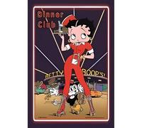 I&S / Les collections rétro IETS19010RB Plaque métal relief 30x20 cm Betty Boop Betty Boop Dinner Produit sous licence officielle et/ou design exclusif