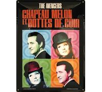I&S / Les collections rétro IETS19352RA Plaque métal relief 40x30 cm Canal+ Studios The Avengers - Chapeau Melon Et Bottes De Cuir Produit sous licence officielle et/ou design exclusif