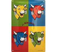 I&S / Les collections rétro IETS19355RA Plaque métal relief 40x30 cm La vache qui rit La vache qui rit wahrol Produit sous licence officielle et/ou design exclusif