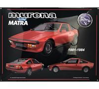 I&S / Les collections rétro IETS19654RA Plaque métal relief 40x30 cm Matra Matra Murena Produit sous licence officielle et/ou design exclusif