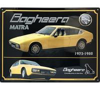 I&S / Les collections rétro IETS19655RA Plaque métal relief 40x30 cm Matra Matra Bagheera Produit sous licence officielle et/ou design exclusif