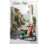 I&S / Les collections rétro IETS19672RB Plaque métal relief 30x20 cm Italian scooter Produit sous licence officielle et/ou design exclusif