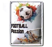 I&S / Les collections rétro Plaque métal relief 20x15 cm Foot passion - desing I&S