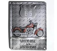 I&S / Les collections rétro Plaque métal relief 20x15 cm Route 66 The road that built america