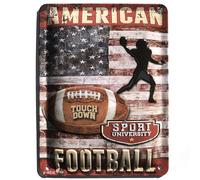 I&S / Les collections rétro Plaque métal relief 20x15 cm Sport us football americain