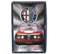 I&S / Les collections rétro Plaque métal relief 30x20 cm Alfa Roméo ALFA GTAm 1750 Produit sous licence officielle et/ou design exclusif