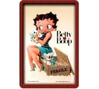 I&S / Les collections rétro Plaque métal relief 30x20 cm Betty Boop Betty Boop PUPPY Produit sous licence officielle et/ou design exclusif