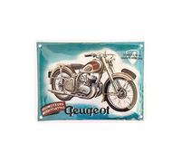I&S/Les collections rétro Plaque métal relief 30x20 cm Peugeot Moto Peugeot Produit sous licence officielle et/ou design exclusif, Métalisé