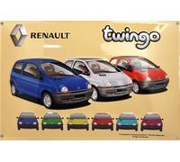 I&S/Les collections rétro Plaque métal relief 30x20 cm Renault Twingo Renault Produit sous licence officielle et/ou design exclusif, Métalisé