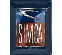 I&S / Les collections rétro Plaque métal relief 40x30 cm Simca SIMCA Produit sous licence officielle et/ou design exclusif, Métalisé