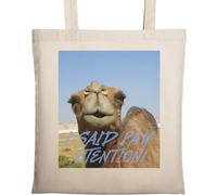 I Said Pay Attention Art Sac fourre-tout en coton écologique naturel Beige, beige, Taille unique