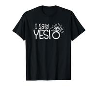 I Said Yes Fiance Mariage Marié T-Shirt Graphique avec Valeur