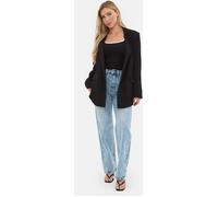 I Saw It First Women's Soft Woven Long Sleeve Blazer Noir 8 (XS) Female