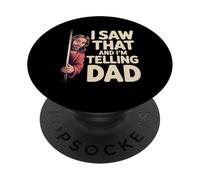 I Saw That and I'm Telling Dad Église chrétienne Meme - PopSockets PopGrip Adhésif