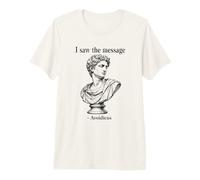 I Saw The Message Avoidicus Philosophie Humour Buste Romain T-Shirt Haut de Gamme