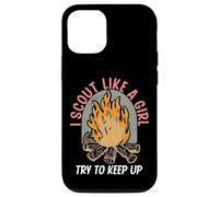 I Scout Like A Girl Try to Keep Up Troop Leader Scout Coque pour iPhone 12/12 Pro