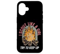 I Scout Like A Girl Try to Keep Up Troop Leader Scout Coque pour iPhone 16