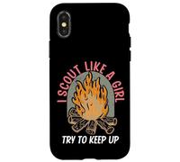 I Scout Like A Girl Try to Keep Up Troop Leader Scout Coque pour iPhone X/XS