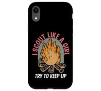 I Scout Like A Girl Try to Keep Up Troop Leader Scout Coque pour iPhone XR