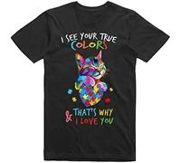I See Your True Colors That Why I Love You T-Shirt - Love Cat Manches Courtes(Large)