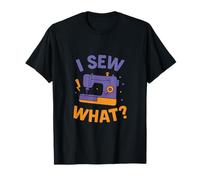 I Sew What Broken Machine à coudre Motif graphique Violet/orange T-Shirt