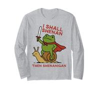 I Shall Shenan Then Shenanigan Funny Medieval Frog Manche Longue
