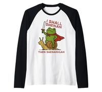 I Shall Shenan Then Shenanigan Funny Medieval Frog Manche Raglan