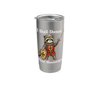 I Shall Shenan Then Shenanigan Raccoon Medieval Knight Gobelet isotherme en acier inoxydable double paroi