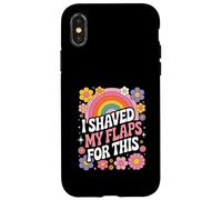 I Shaved My Flaps For This Adult Humor Funny Sarcastic Joke Coque pour iPhone X/XS