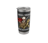 I Shenan Then Shenanigan Possum Tortue médiévale Meme Gobelet isotherme en acier inoxydable double paroi
