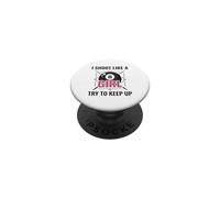 I Shoot Like a Girl Try to Keep Up Billard Pool PopSockets PopGrip Adhésif