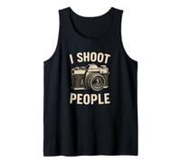 I Shoot People Photographer Funny Blague Pun Dire Débardeur