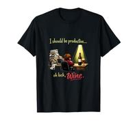 I Should Be Productive Oh Look Wine Desk Humour T-Shirt