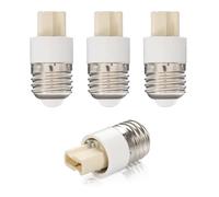 I-SHUNFA Adaptateur E27 vers G9, AC 220V, Douille de Lampe, Blanc, Matériau: PC + Céramique, Base: Bi-Pin, Pack de 4
