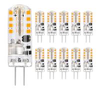 I-SHUNFA Ampoules LED G4 12V AC/DC Non-Dimmable,180LM Blanc Chaud 2700K, Economie d'énergie Ampoules LED Pas de scintillement,1.6W Remplace 16W Halogène, pour hottes d'aspiration, Lot de 10