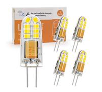I-SHUNFA Ampoules LED G4 AC/DC 12V 140LM Blanc Froid 6000K,1.2W | Remplacement G4 15W Halogènes,Ampoule à économie d'énergie pour Salle à Manger,Cuisine Hotte Aspirante(Lot de 5)