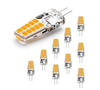 I-SHUNFA Ampoules LED G4, AC/DC 12V LED G4, 250LM Blanc Chaud 3000K Pas de Scintillement Ampoule LED,2W Remplace 20W Halogène,Pas de Variateur, Pour Hotte de Cuisine, Pack de 10