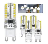 I-SHUNFA Ampoules LED G9,2.8W AC 220V 210LM,remplacement pour 28W-30W Lampe Halogène,6000K Blanc froid économie d'énergie LED Petite Ampoule Non Dimmable G9 Ampoule (Lot de 5)