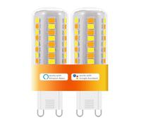 I-SHUNFA G9 Ampoules LED Dimmable Smart WiFi, Compatible Avec Alexa/Google Home,AC 220V Variable en Continu,2700K-6500K,Luminosité Réglable de 1% à 100%, 0.4-4W,40LM-400LM,Fonction Minuterie,Pack de 2