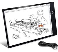 I-SHUNFA Tablette Lumineuse A5,A5 LED Table Lumineuse Dessin ultra-mince Light Pad,avec câble USB,Luminosité réglable pour Diamond Painting,artistes,esquisse,animation