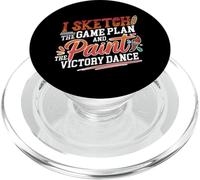I Sketch The Game Plan and Paint The Victory Dance PopSockets PopGrip pour MagSafe