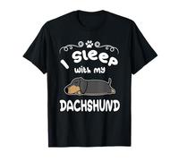 I Sleep with My Dachshund Dog Sleeping Puppy Dogs Lovers T-Shirt