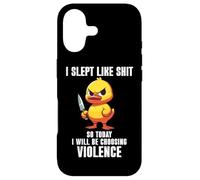 I Slept Like Shit So Today I'm Choosing Violence Duck Knife Coque pour iPhone 17