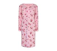i-Smalls Chemise de nuit en polaire thermique pour femme Super douce à manches longues imprimée florale, rose, XXL