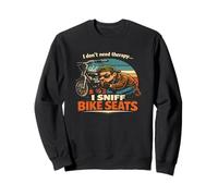 I Sniff Bike Seats Funny Crude Humour Shirt Retro Cartoon Sweatshirt