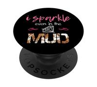 I Sparkle Even in Mud - Muddy Run 5K Race PopSockets PopGrip Adhésif