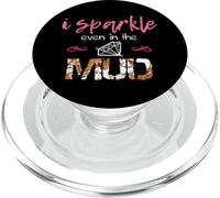 I Sparkle Even in Mud Run Team Princess Funny Mudding Gift PopSockets PopGrip pour MagSafe